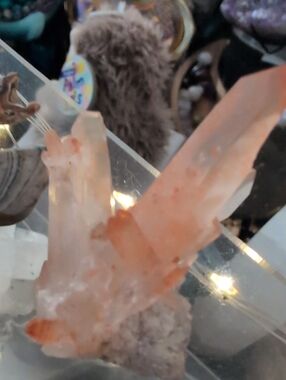 Neon Mango Lemurian Quartz Cluster